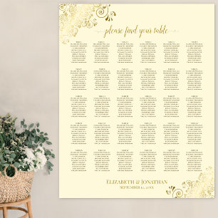 Gold Frills 30 tafel bruiloft Poster