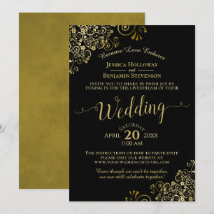 Gold Frills Black Virtual Weddenstream Kaart