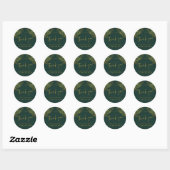  Gold Frills Wedding een lieve dank u Ronde Sticker (Vel)