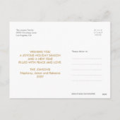 Gold Fun Peace Love Joie Photo Carte Postale moder (Dos)