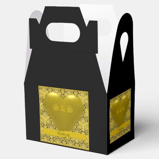 Gold Gable Favor Box Bedankdoosjes (Geopend)