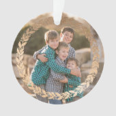 Gold Garland Elegant Photo et Monogramme Blanc (devant)