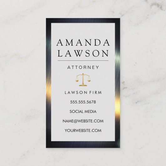 Gold Gavel Logo | Wet | Justitie Afsprakenkaartje (Achterkant)