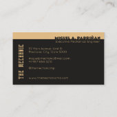 Gold Gears Set Carte de visite mécanique (Dos)