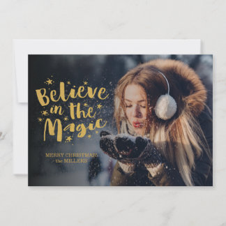 Gold gelooft in de Kaart voor de magische kerstfot