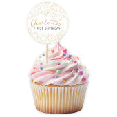 Gold Gem Eerste Verjaardag - Custom Party Stickers