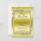 Gold Gem & Glitter 50th Golden Birthday Party Save The Date (Voorkant)