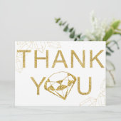 Gold Gem Photo Carte de remerciements fête d'anniv (Debout devant)