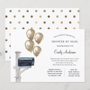 Gold Gender Neutraal Baby shower per Mail Kaart