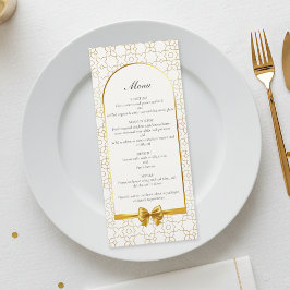 Gold Geometric Arch Art Deco Inspired Wedding Menu
