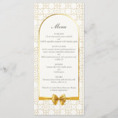 Gold Geometric Arch Art Deco Inspired Wedding Menu (Voorkant)