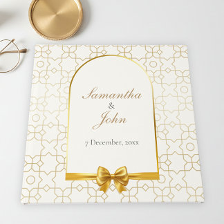 Gold Geometric Arch Art Deco Wedding Gastenboek