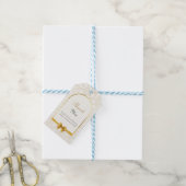 Gold Geometric Bow Wedding Favor Cadeaulabel (Met Touw)