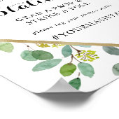 Gold Geometric Calligraphy Selfie Station Sign Poster (Hoek)