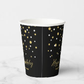Gold Geometric Confetti Adult Birthday Party Pape Papieren Bekers (Rechts)