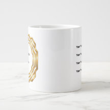 Gold Geometric Custom Photo Jumbo Mug