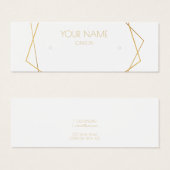 Gold geometric earring display card (Devant & derrière)