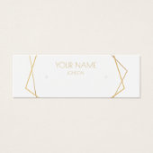 Gold geometric earring display card (Devant)