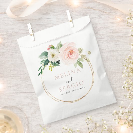 Gold Geometric Elegant Herfst Flowers Weddenschap Bedankzakje (Geknipt)