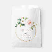 Gold Geometric Elegant Herfst Flowers Weddenschap Bedankzakje (Voorkant)