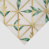 Gold Geometric Emerald Leaf Luxury Pattern Tissuepapier (Detail)