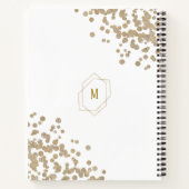 Gold Geometric en Glitter Custom Notitieboek (Achterkant)