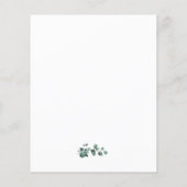 Gold Geometric, Eucalyptus Greenery Wedding Flyer (Achterkant)