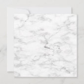 GOLD GEOMETRIC FOLIAGE Square Marble Wedding Kaart (Achterkant)