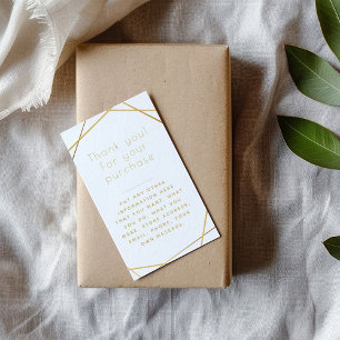 Gold geometric insert insert Kaart voor bestelling