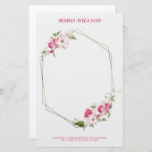 Gold Geometric Lijst Briefpapier (Voorkant / Achterkant)