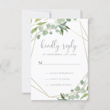 Gold Geometric Lijst Eucalyptus Greenery Wedding
