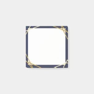 Gold Geometric Midnight Blue 3"x3" notities Post-it® Notes