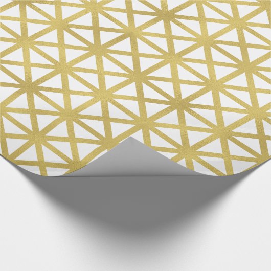 Gold Geometric Pattern Cadeaupapier (Hoek)