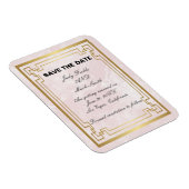 Gold Geometric Pink Marble Wedding Save the Date Magneet (Rechterzijde)