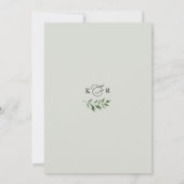 Gold Geometric Rustic Waterverf Greenery Wedding Kaart (Achterkant)