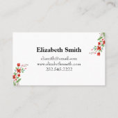 Gold Geometric Simple Eucalyptus Greenery Visitekaartje (Achterkant)