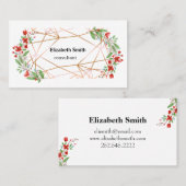 Gold Geometric Simple Eucalyptus Greenery Visitekaartje (Voorkant / Achterkant)