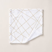 Gold Geometric Strokes Abstract (Gant de toilette)