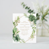 Gold Geometric Tropical Budget Weduwen (Staand voorkant)