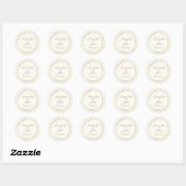 Gold Geometric Wedding Envelope Seal Sticker (Vel)
