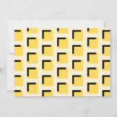 Gold Géométrique Art Déco Invitation de fête d'ann (Dos)