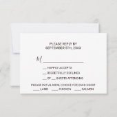 Gold Géométrique Vert Bourgogne Floral Menu Choix (Dos)