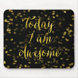 Gold Geweldige Quote Faux Foil Confetti Background Muismat