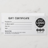 Gold Gift Bow Satin Ribbon Trendy Black Gift Card (Achterkant)