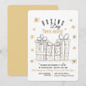 Gold Gifts Boxing Day Uitnodiging (Voorkant / Achterkant)
