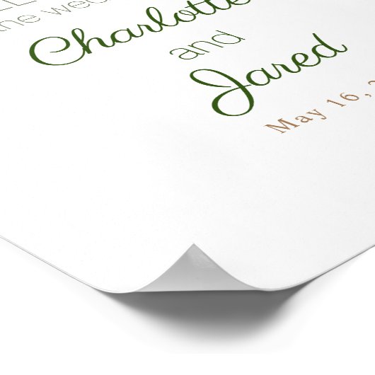 Gold Gilded Floral Welcome Sign Poster (Hoek)