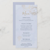 Gold Gilded Roos Waterverf Wedding Menu (Voorkant / Achterkant)