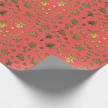 Gold Ginger Brood op roze kerstpapier