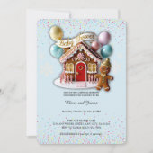 Gold Gingerbread House Baby shower Kaart (Voorkant)