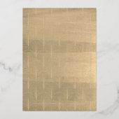 Gold Ginkgo Leaf Elegant Wedding Folie Uitnodiging (Achterkant)